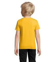 Camiseta de niño de punto liso con cuello redondo personalizable